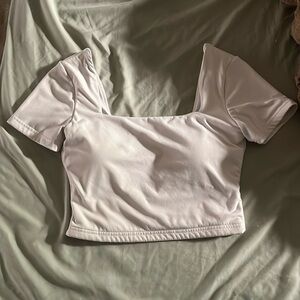 Klassh Network Crop Top T Shirt Basics White